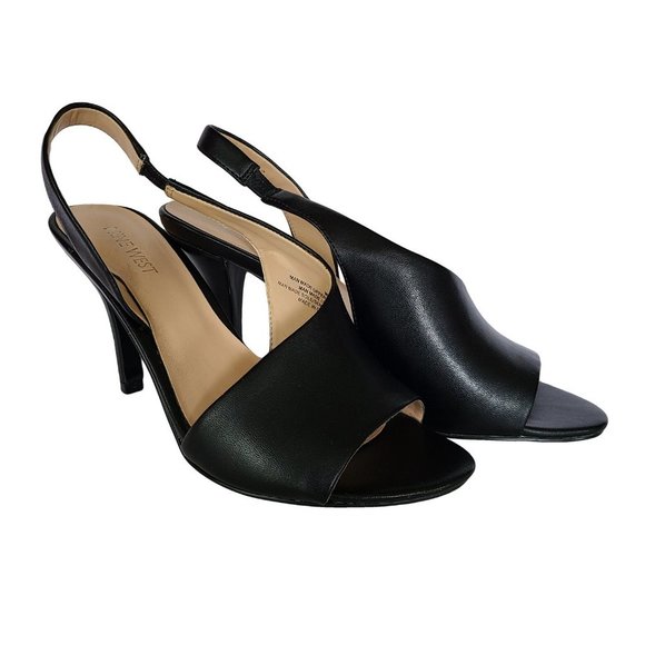 Nine West Shoes - NINE WEST Black Peep Hole Sling Backs 8.5M